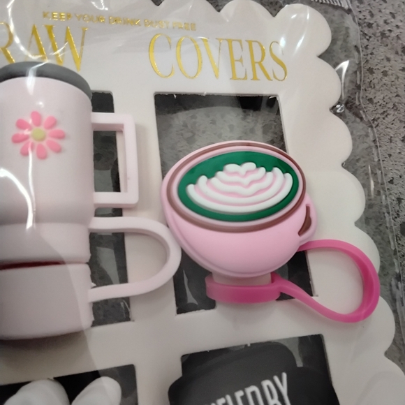 Simply Southern Fun Straw Covers Set Coffee Silicone New Great Stocking Stuffer - Picture 3 of 8